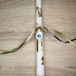 Λαμπάδα με φύλλα χρυσού